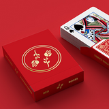 Red Roses Gold Foil Playing Cards (Fully Marked)
