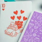 Diary of Kitten and Puppy - Kitten Purple Edition Playing Cards - Brown Bear Magic Shop