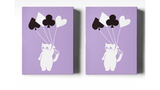 Diary of Kitten and Puppy - Kitten Purple Edition Playing Cards - Brown Bear Magic Shop