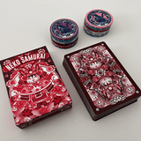 Neko Samurai (Red) Playing Cards - Brown Bear Magic Shop