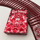Neko Samurai (Red) Playing Cards - Brown Bear Magic Shop