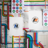 WHITE EDITION FULTON STREET MTA PLAYING CARDS (1972 VIGNELLI MAP EDITION) - Brown Bear Magic Shop