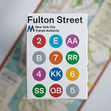 WHITE EDITION FULTON STREET MTA PLAYING CARDS (1972 VIGNELLI MAP EDITION) - Brown Bear Magic Shop