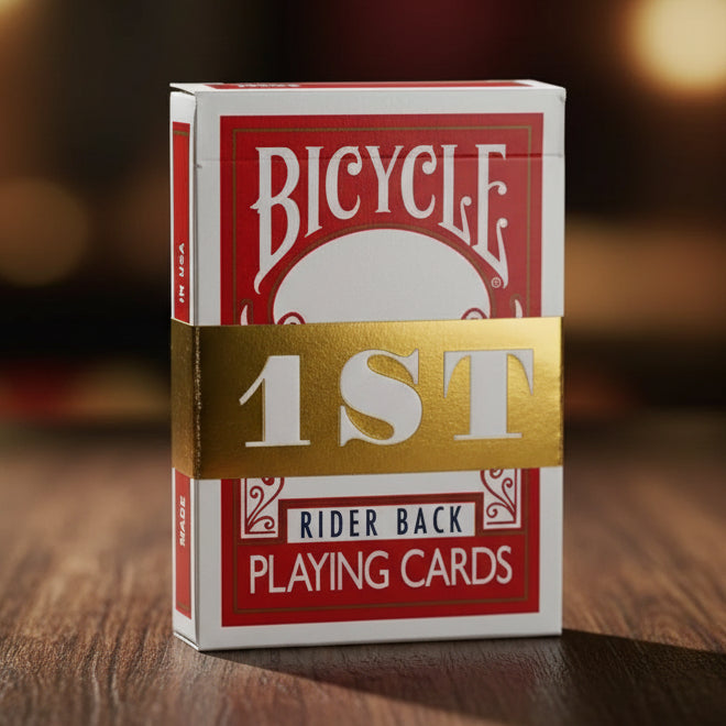 1ST Edition Bicycle Rider Backs In Red - Brown Bear Magic Shop