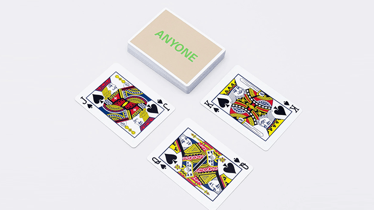 Beige/Green Cap Logo ANYONE Playing Cards - Brown Bear Magic Shop