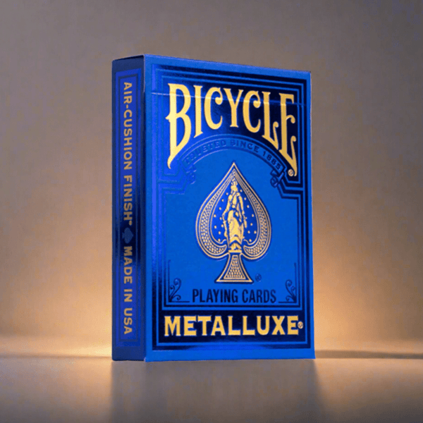 Bicycle Metalluxe Blue Playing Cards by US Playing Card Co. - Brown Bear Magic Shop