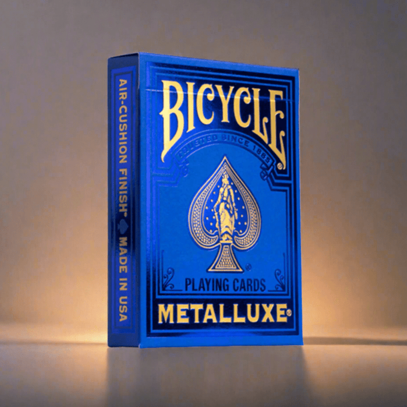Bicycle Metalluxe Blue Playing Cards by US Playing Card Co. - Brown Bear Magic Shop