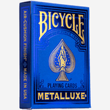 Bicycle Metalluxe Blue Playing Cards by US Playing Card Co. - Brown Bear Magic Shop