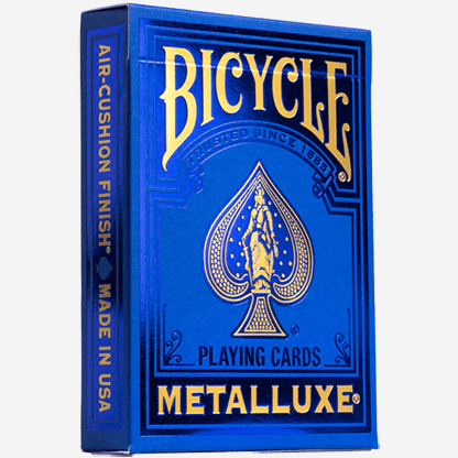 Bicycle Metalluxe Blue Playing Cards by US Playing Card Co. - Brown Bear Magic Shop