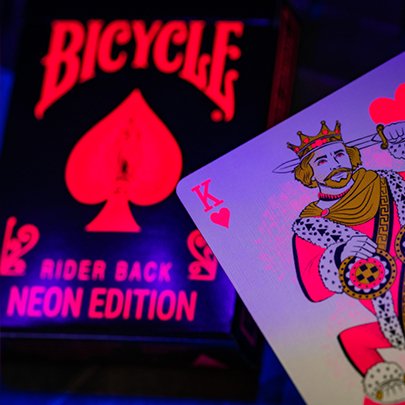 Bicycle Star-Fire Pink Neon Playing Cards - Brown Bear Magic Shop