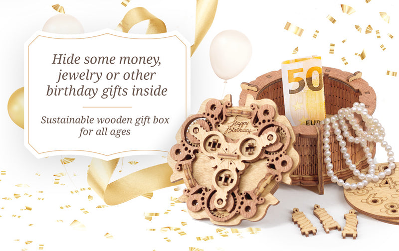 Birthday Cake Gift Puzzle Box