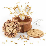 Birthday Cake Gift Puzzle Box - Brown Bear Magic Shop