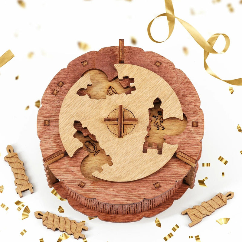 Birthday Cake Gift Puzzle Box - Brown Bear Magic Shop