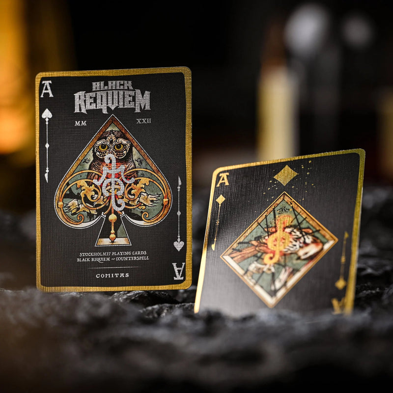 Black Requiem Playing Cards - Brown Bear Magic Shop