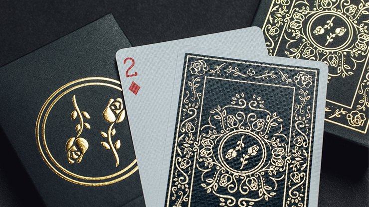 Black Roses 10 Year Anniversary Playing Cards - Brown Bear Magic Shop
