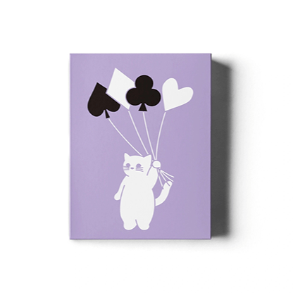Diary of Kitten and Puppy - Kitten Purple Edition Playing Cards - Brown Bear Magic Shop
