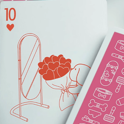 Diary of Kitten and Puppy - Puppy Pink Edition Playing Cards - Brown Bear Magic Shop