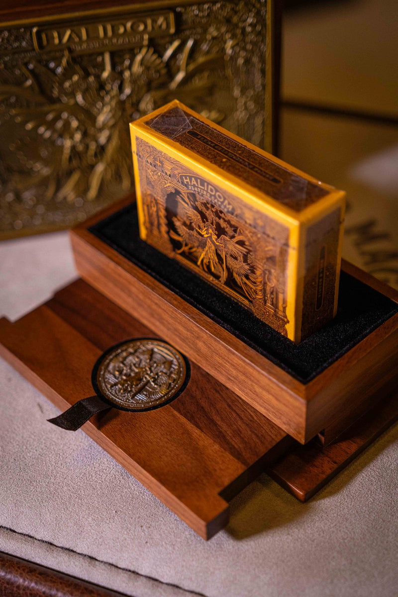 Halidom Deluxe Wooden Box Set by Ark Playing Cards - Brown Bear Magic Shop