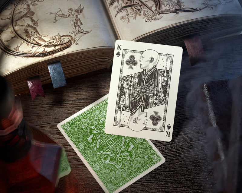 Harry Potter Playing Cards by theory11 - Slytherin Green - Brown Bear Magic Shop