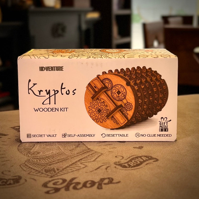 Kryptos - Cryptex Wooden Kit - Brown Bear Magic Shop