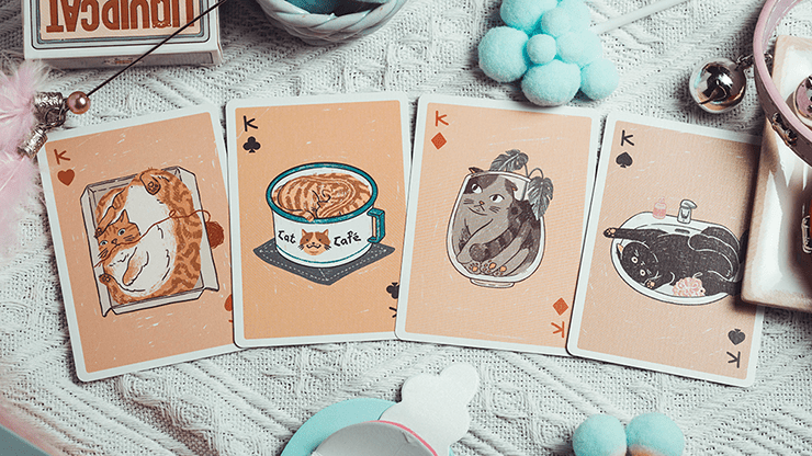 Liquid Cat Playing Cards by 808 Magic and Bacon Playing Card - Brown Bear Magic Shop