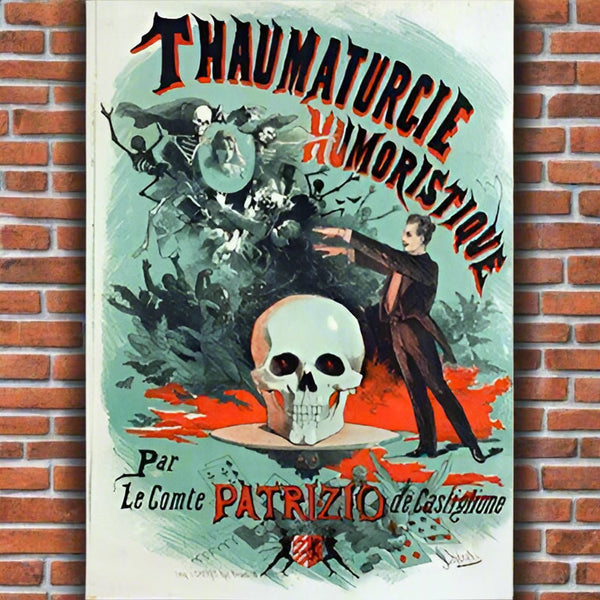 Patrizio Castiglione Poster (18 inch by 24 inch) designed by Jules Cheret - Brown Bear Magic Shop