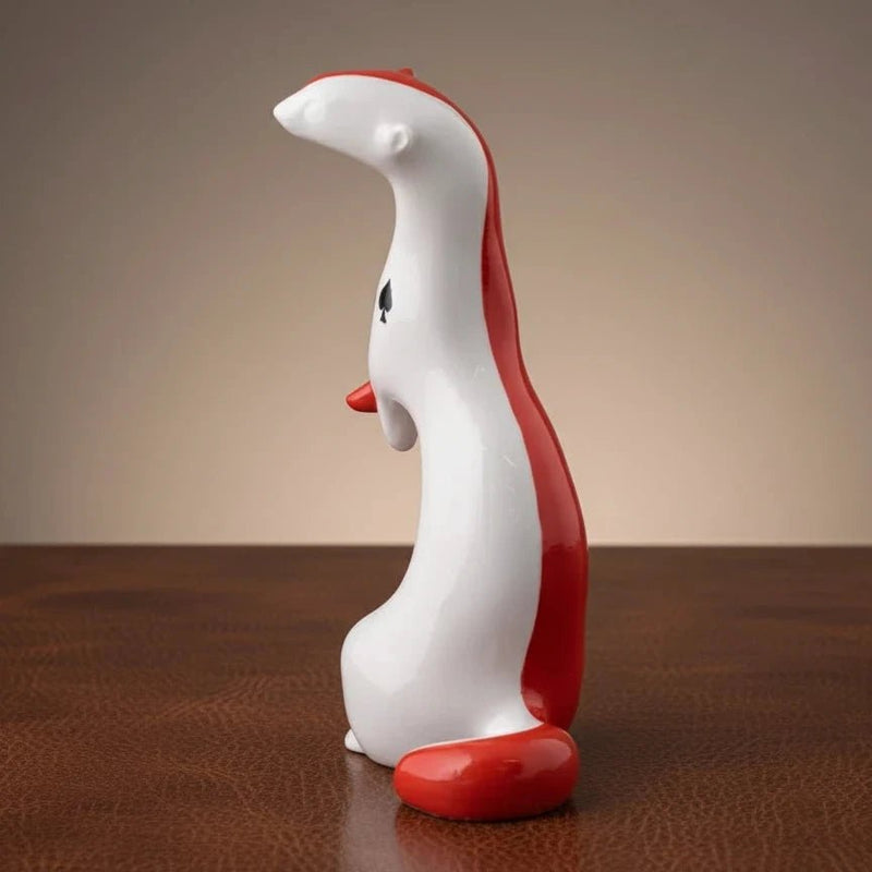 Sculpture “Card Weasel - Spade” - Brown Bear Magic Shop