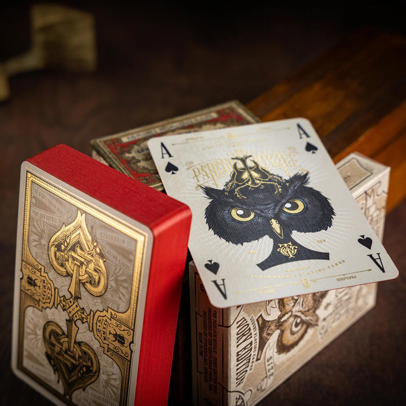 The Parlour Royale Ivory Edition (Red Edge Printing) Playing Cards - Brown Bear Magic Shop