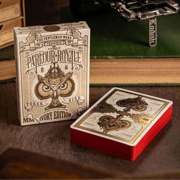 The Parlour Royale Ivory Edition (Red Edge Printing) Playing Cards - Brown Bear Magic Shop