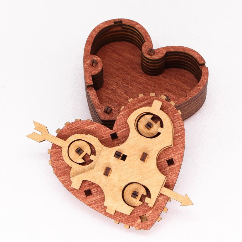 Tin Woodman's Heart. A mechanical box with a code lock - Brown Bear Magic Shop