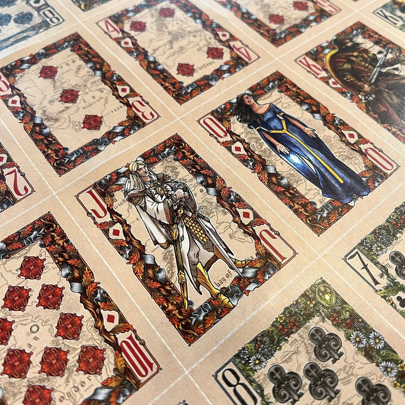 Uncut sheet The Fellowship of the Ring Playing Cards by Kings Wild - Brown Bear Magic Shop