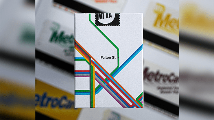 WHITE EDITION FULTON STREET MTA PLAYING CARDS (1972 VIGNELLI MAP ...