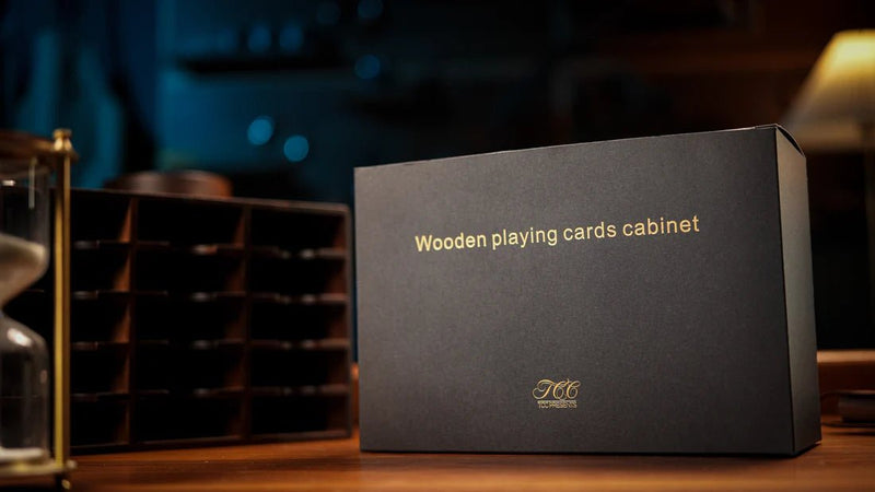 Wooden Playing Cards Cabinet (15 Deck Case) by TCC - Brown Bear Magic Shop