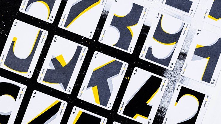 AvH: Typographic Playing Cards by Luke Wadey - Brown Bear Magic Shop