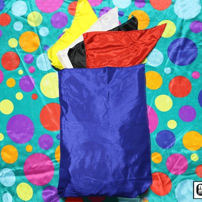 Bag to Happy Birthday Silk (36 inch x 36 inch) by Mr. Magic - Brown Bear Magic Shop