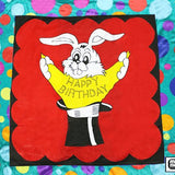 Bag to Happy Birthday Silk (36 inch x 36 inch) by Mr. Magic - Brown Bear Magic Shop