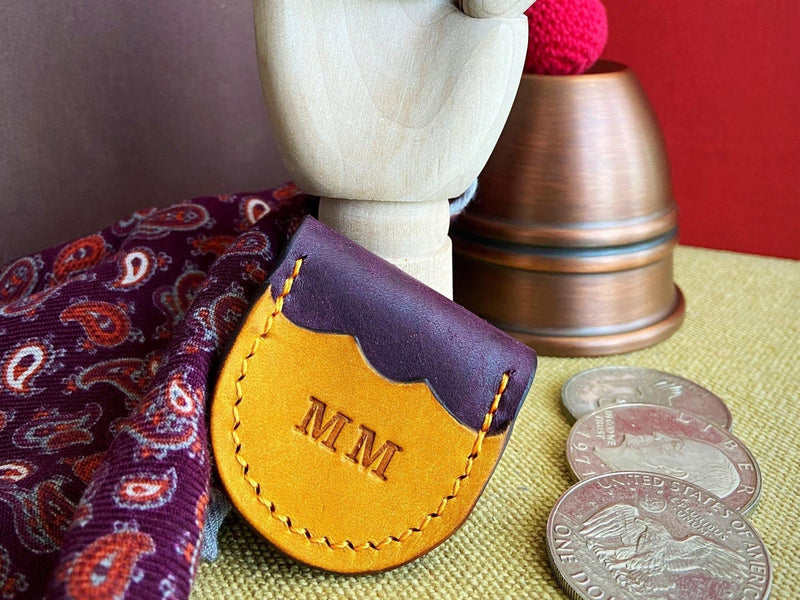 Bear Necessities Leather Coin Pouch - Brown Bear Magic Shop