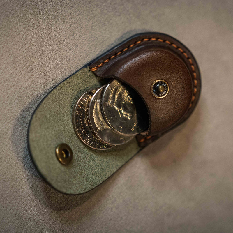 Bear Necessities Leather Coin Pouch - Brown Bear Magic Shop