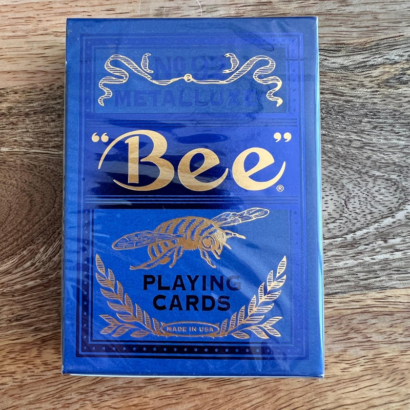 Bee Blue MetalLuxe Playing Cards - Brown Bear Magic Shop