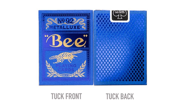 Bee Blue MetalLuxe Playing Cards - Brown Bear Magic Shop