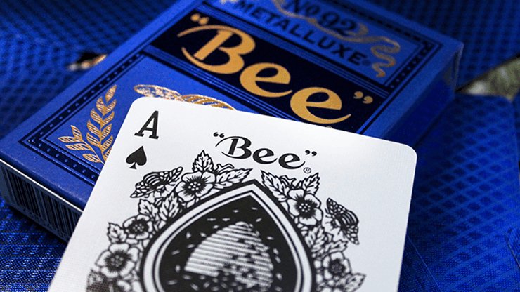 Bee Blue MetalLuxe Playing Cards - Brown Bear Magic Shop