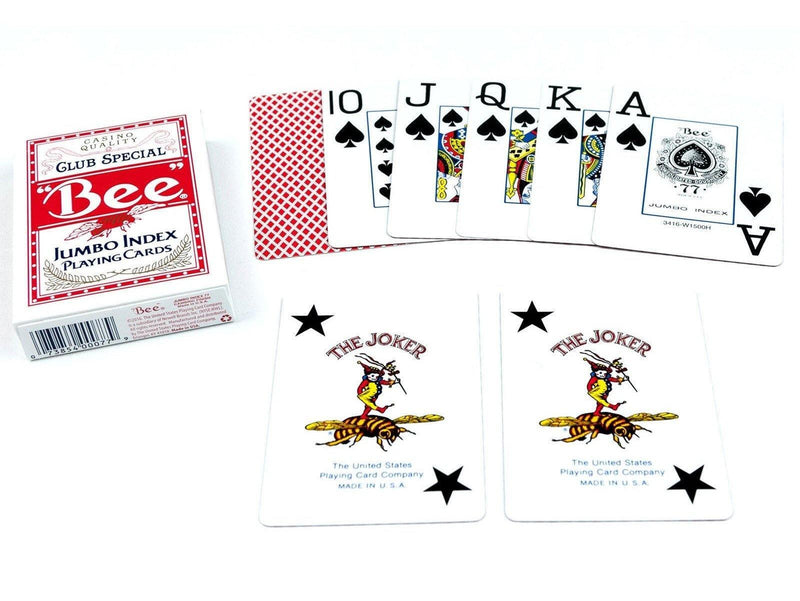 Bee Club Special Jumbo Index Playing Cards by US Playing Card Company - Brown Bear Magic Shop