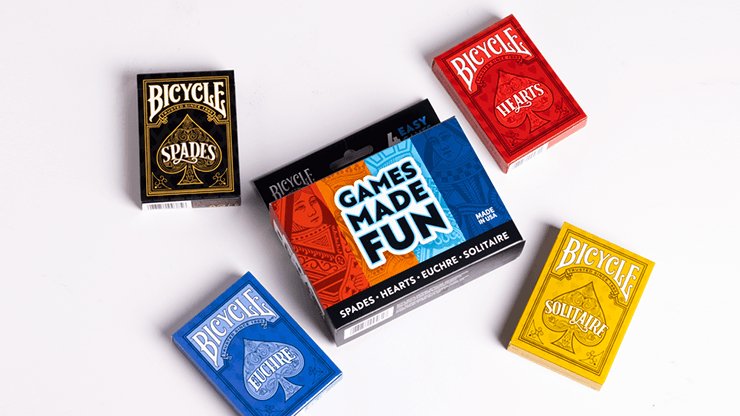 Bicycle 4 Game Pack by US Playing Card - Brown Bear Magic Shop