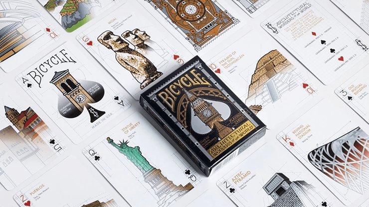 Bicycle Architectural Wonders Playing Cards by US Playing Card Co. - Brown Bear Magic Shop