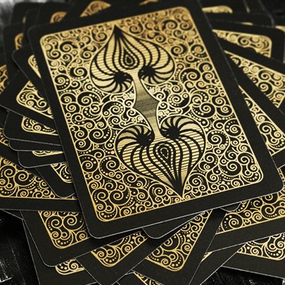 Bicycle Aureo Black Playing Cards - Brown Bear Magic Shop