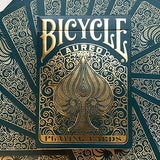 Bicycle Aureo Green Playing Cards - Brown Bear Magic Shop