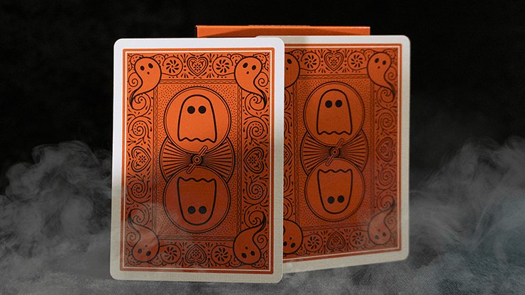 Bicycle Boo Back Playing Cards (Orange) - Brown Bear Magic Shop