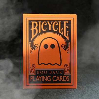 Bicycle Boo Back Playing Cards (Orange) - Brown Bear Magic Shop