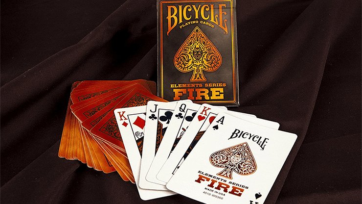 Bicycle Fire Playing Cards - Brown Bear Magic Shop