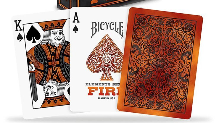 Bicycle Fire Playing Cards - Brown Bear Magic Shop